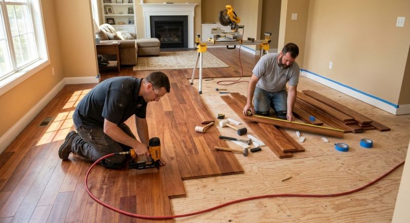 Cherry Floor Installation in Salisbury, MD