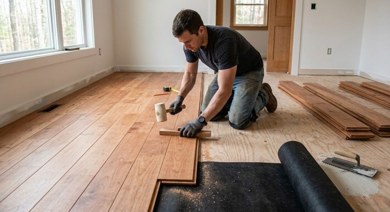 Cherry Floor Installation in Salisbury, MD