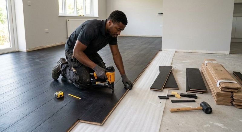 Dark Wood Floor Installation in Salisbury, MD