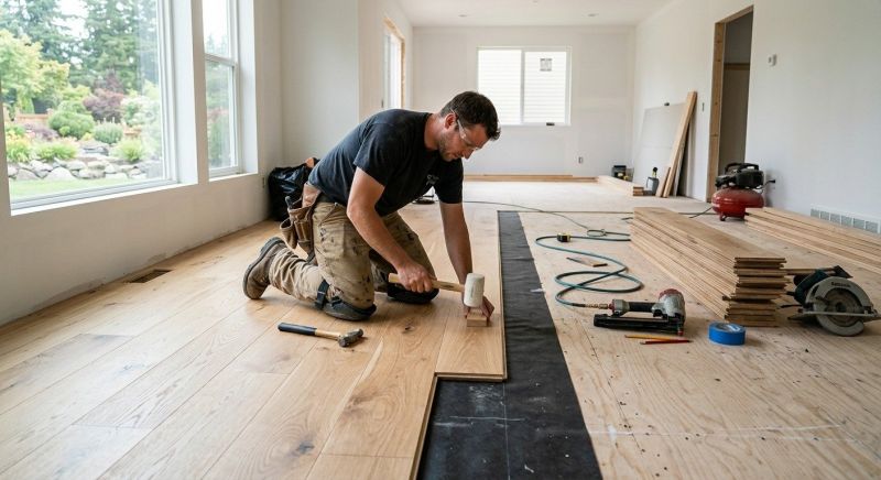 White Oak Floor Installation in Salisbury, MD